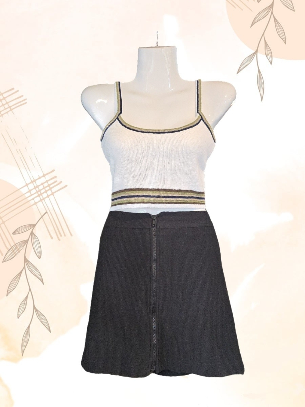 Black A-Line Zip-Front Skirt - Women's Black Skirt